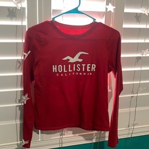 red hollister sweatshirt